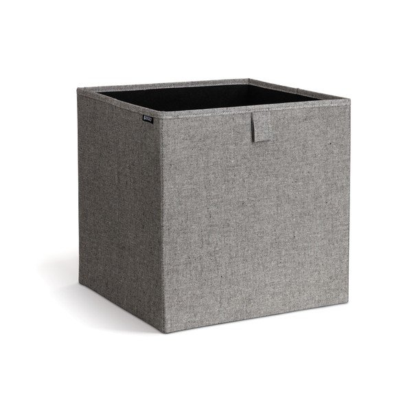 Szürke textil tárolódoboz 32x31,5x31,5 cm Soft Storage Cube – Bigso-image-4