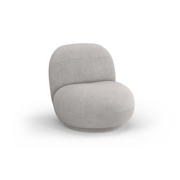 Világosszürke buklé fotel Chuck – Micadoni Home