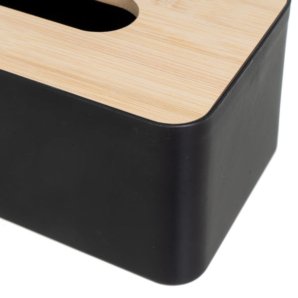 Műanyag-bambusz zsebkendőtartó – Casa Selección-image-1