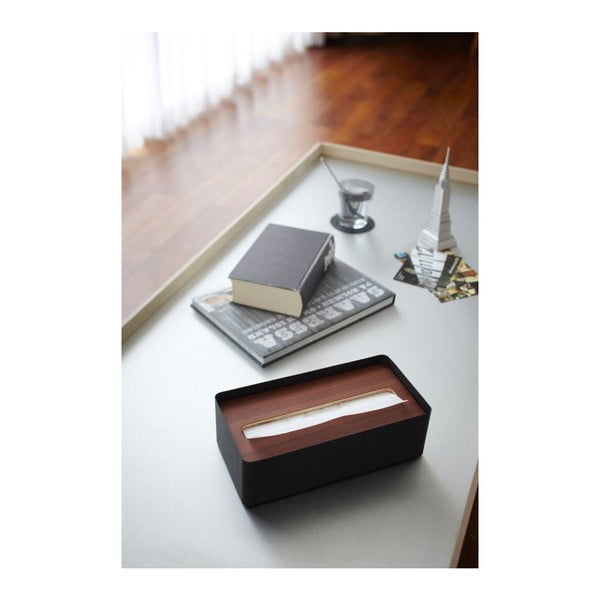 Tsu fekete papírzsebkendő adagoló - YAMAZAKI-image-1