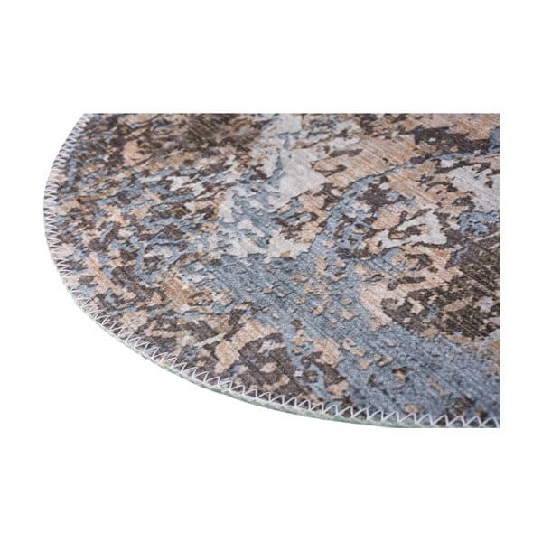Világoskék-világosbarna mosható kerek szőnyeg ø 80 cm Sandstorm – Vitaus-image-2