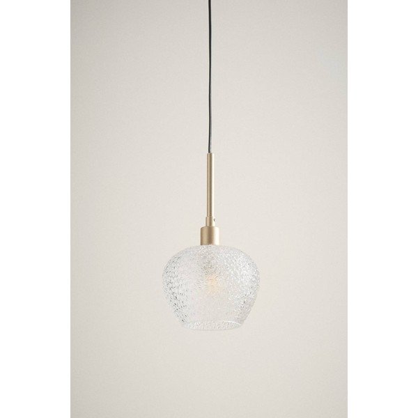 Aranyszínű üveg függőlámpa ø 15 cm Frost – Jotex-image-1
