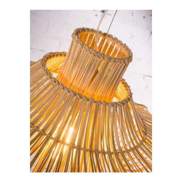 Kalahari dupla függőlámpa rattanból, ⌀ 45 cm - Good&Mojo-image-4