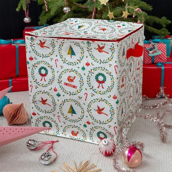 Újrahasznosított műanyag ruhatároló doboz 32x32x35 cm Classic Christmas – Rex London-image-3