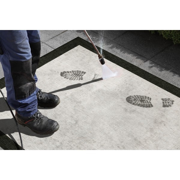 Panama fekete-krémszínű kültéri szőnyeg, 80 x 250 cm - NORTHRUGS-image-1