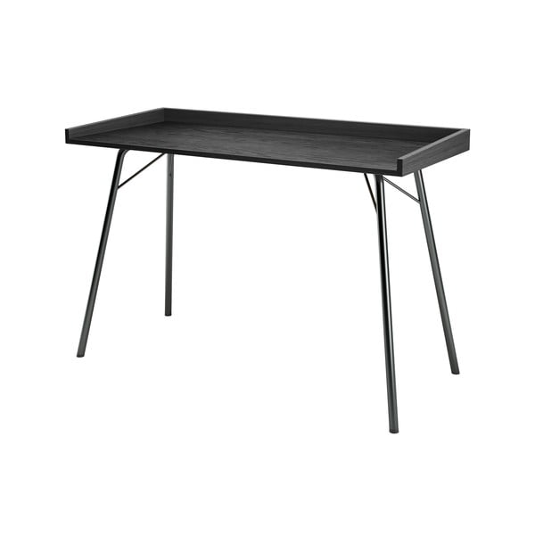 Íróasztal tölgyfa dekoros asztallappal 52x115 cm Rayburn – Woodman