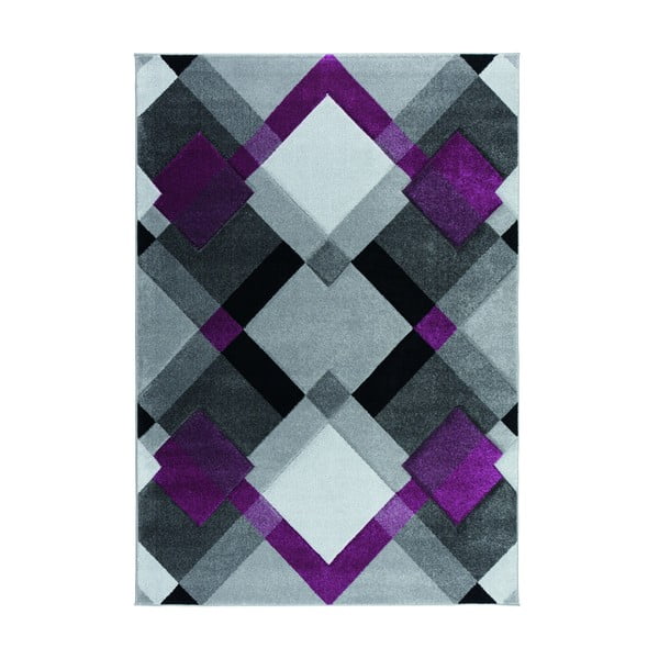 Nimbus Purple szürke-lila szőnyeg, 80 x 150 cm - Flair Rugs