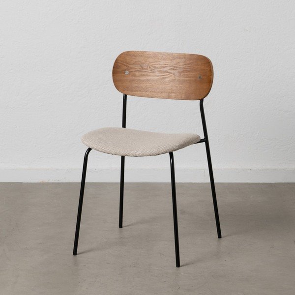 Barna-krémszínű étkezőszék szett 4 db-os Moe – Ixia-image-1