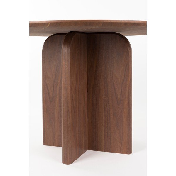 Kerek étkezőasztal diófa dekorral ø 120 cm Laurent – White Label-image-4