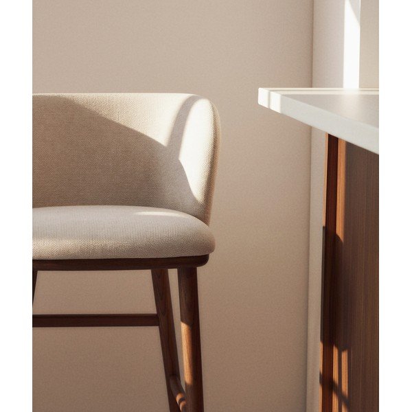 Bézs kárpitozott bárszék (ülésmagasság 75 cm) Ciselia – Kave Home-image-2