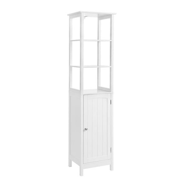 Fehér szekrény 2 polccal és ajtóval, magasság 160 cm - Songmics