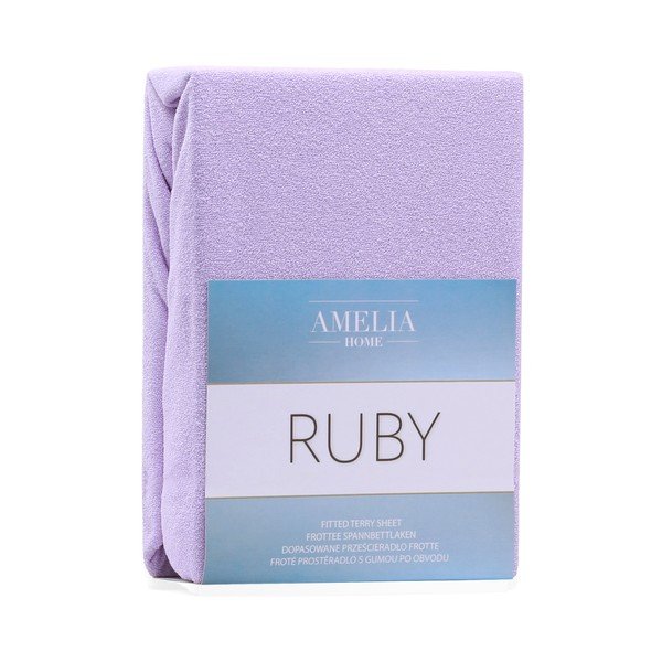 Ruby Lilac lila kétszemélyes gumis lepedő, 180-200 x 200 cm - AmeliaHome-image-1