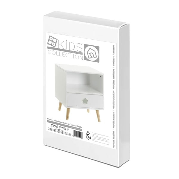 Fehér gyerek éjjeliszekrény – Casa Selección-image-4