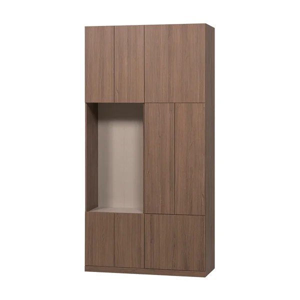 Sötét natúr színű moduláris szekrény 108x215 cm Build – WOOOD-image-3