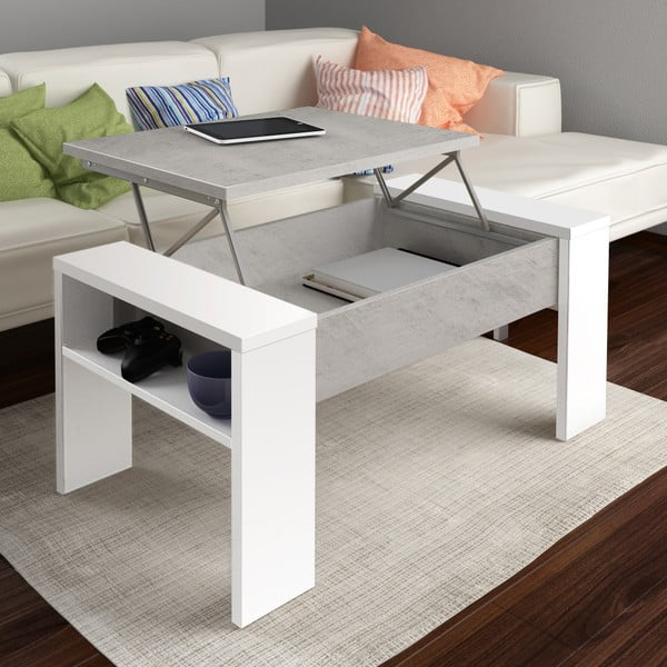 James szürke-fehér kinyitható dohányzóasztal - Tomasucci-image-1