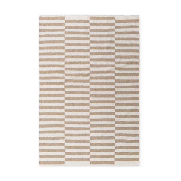 Fehér-világosbarna kétoldalas-kézi szövésű gyapjú szőnyeg 200x300 cm Vika – Hanse Home