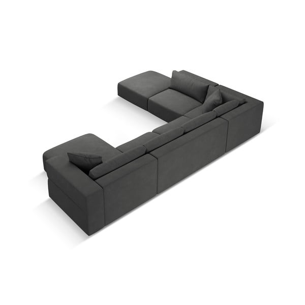 Sötétszürke sarokkanapé (bal oldali-"U" alakú) Esther – Milo Casa-image-3