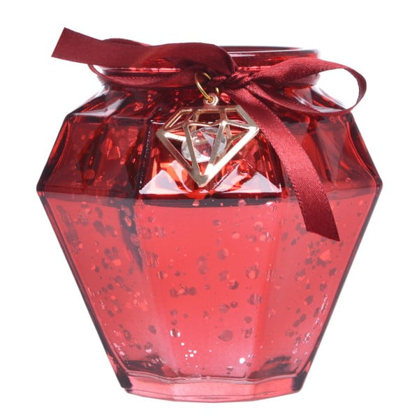 Piros üveg mécsestartó, magasság 9 cm - Ewax
