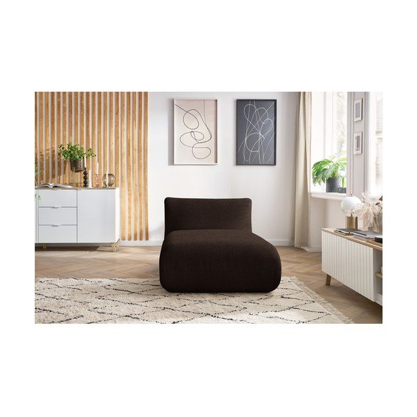 Sötétbarna kordbársony kanapé modul Lecomte – Bobochic Paris-image-1
