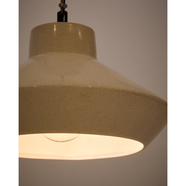 Bézs függőlámpa kerámia búrával ø 31 cm Portol – Kave Home-image-3