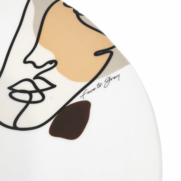 Face to Grey kerámia szervírozó tányér, ø 35 cm - VDE Tivoli 1996-image-2