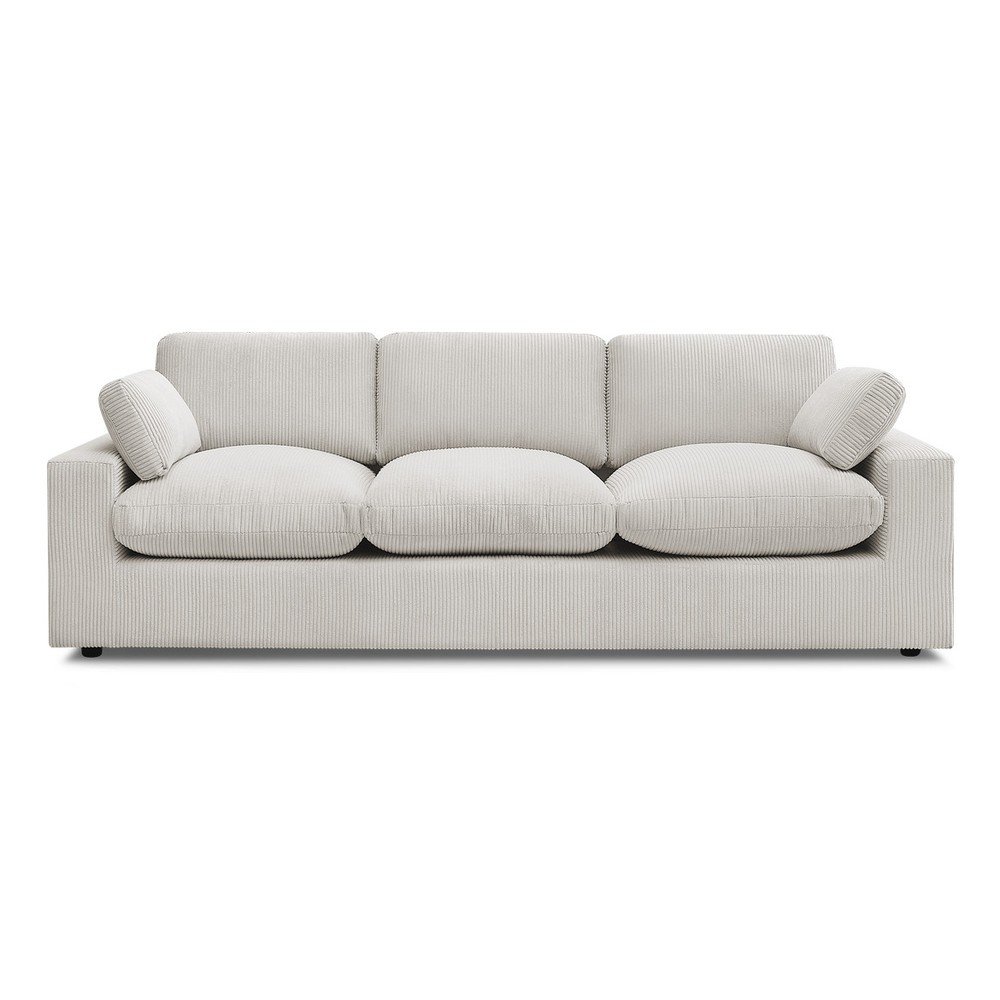 Bézs kordbársony kanapé 250 cm Belair – Bobochic Paris