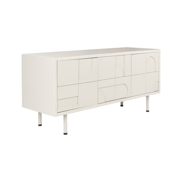 Világosszürke komód 55x120x40 cm Funk – White Label-image-2