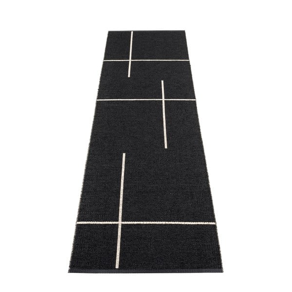 Fekete kültéri-beltéri futószőnyeg 70x270 cm Fred Black – Pappelina