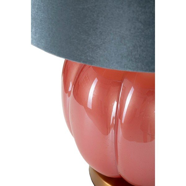 Piros-kék üveg asztali lámpa textil búrával (magasság 50 cm) Helene – Mauro Ferretti-image-4