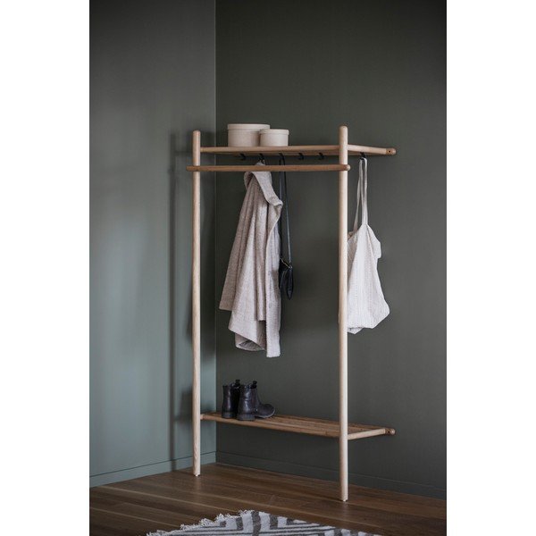 Natúr színű tölgyfa előszoba bútor Milford - Rowico-image-1