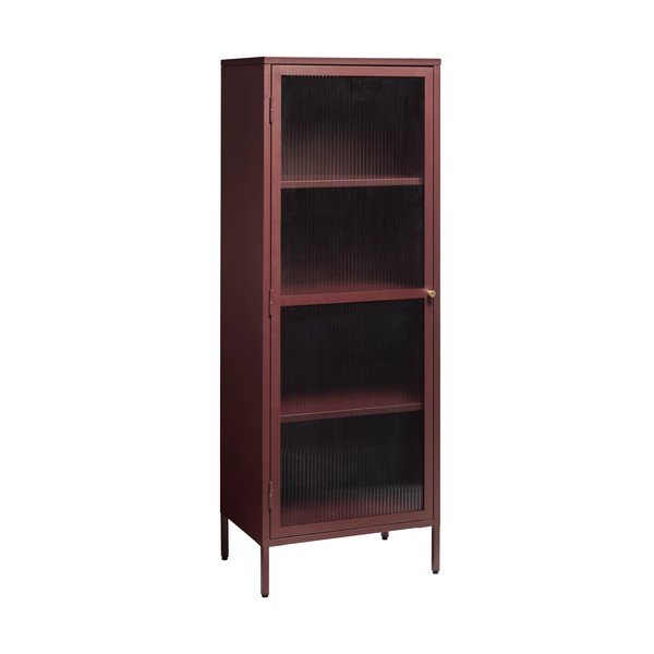 Piros fém tálalószekrény 58x160 cm Bronco – Unique Furniture-image-3