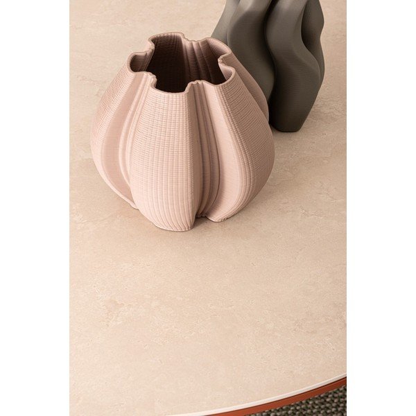 Kerek kerti étkezőasztal kő asztallappal ø 120 cm Cabas – Bizzotto-image-2