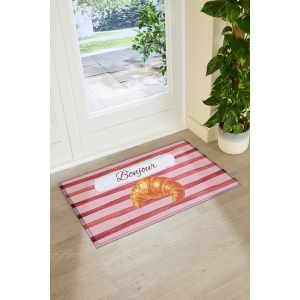 PVC lábtörlő 40x70 cm  Croissant Bonjour – Artsy Doormats-image-3