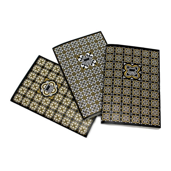 Golden Tiles 3 darabos jegyzetfüzet szett - Makenotes