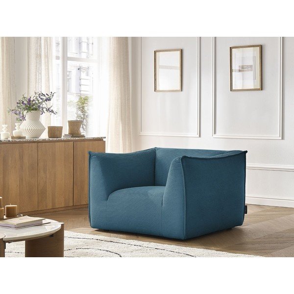 Kék kordbársony fotel Giorgia – Bobochic Paris-image-1