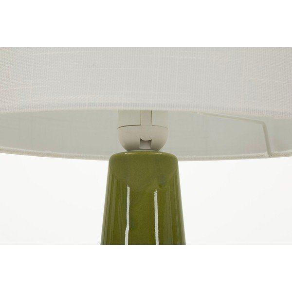 Fehér-zöld kerámia asztali lámpa textil búrával (magasság 51,5 cm) Gress – Mauro Ferretti-image-4