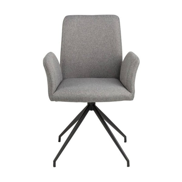 Szürke kárpitozott karfás étkezőfotel Naya – Actona-image-3