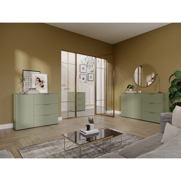 Zöld matt szekrény 68x98x40 cm Savoca – Germania-image-1