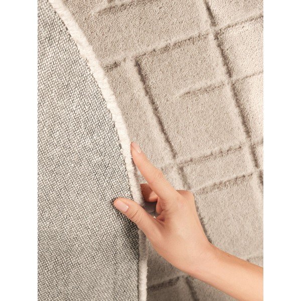 Bézs gyapjú kerek szőnyeg ø 160 cm Kenso – Villeroy&Boch-image-4