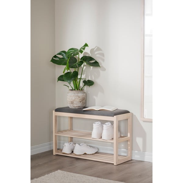 Fekete tölgyfa ülőkés cipőtartó Confetti – Rowico-image-4