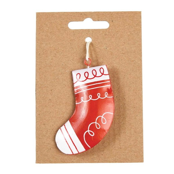 Stocking kézzel festett, fém karácsonyfadísz - Rex London-image-2