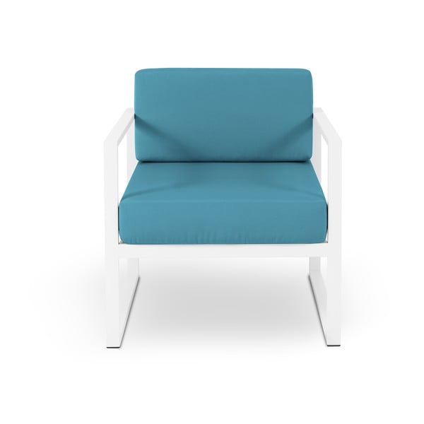 Nicea kék kültéri szék fehér kerettel - Calme Jardin