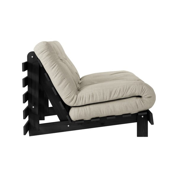 Roots bézs len kinyitható kanapé 140 cm - Karup Design-image-4