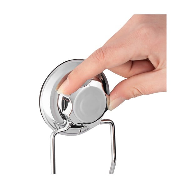 Ezüstszínű öntapadós fém fürdőszobai polc Bestlock Bath – Compactor-image-1