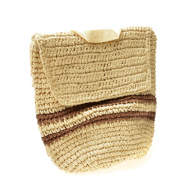 Brown női szalma hátitáska - Mangotti Bags-image-3