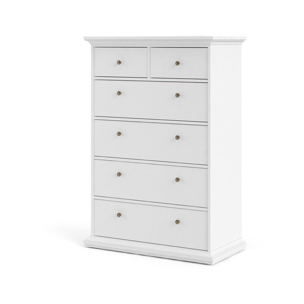 Fehér magas komód 96x140 cm Paris – Tvilum-image-2