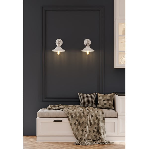 Fehér fali lámpa ø 21 cm Loret – GTV-image-1