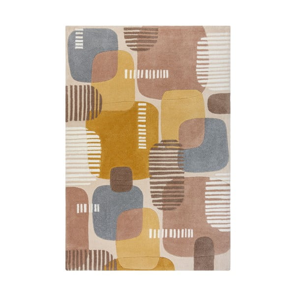 Pop szürke-sárga szőnyeg, 120 x 170 cm - Flair Rugs