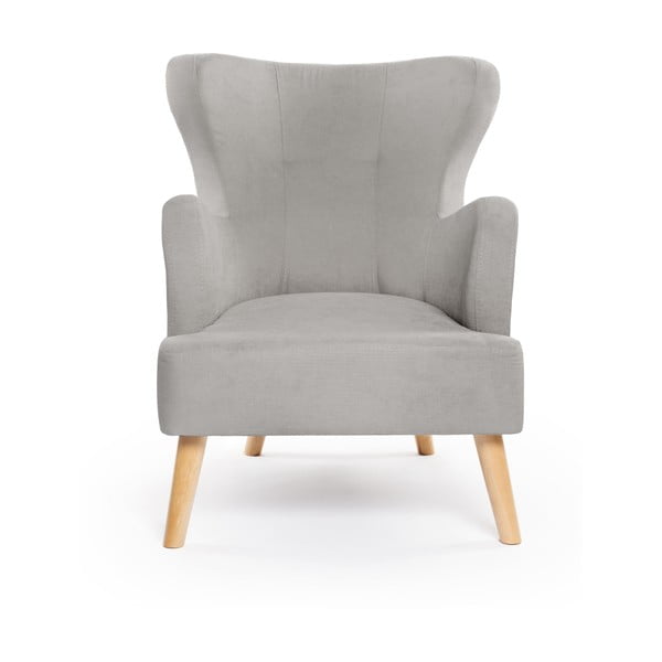 Világosszürke füles fotel Noemye – Bonami Selection-image-2