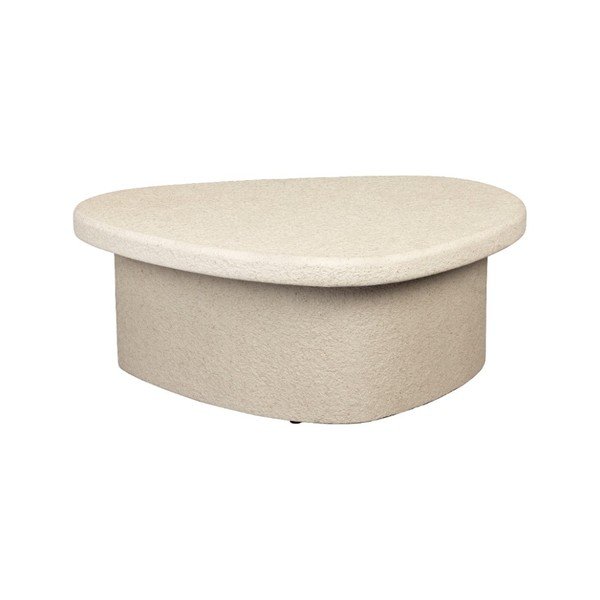 Bézs dohányzóasztal márvány dekorral 49x74 cm Veda – Dutchbone